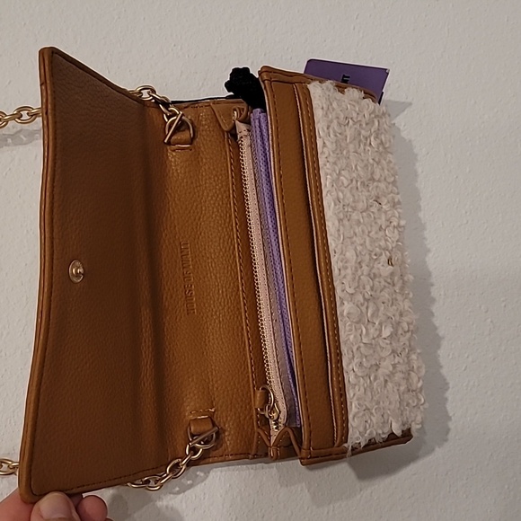 NWT House of Want HOW Wallet Cross-body Shearling - Picture 5 of 9